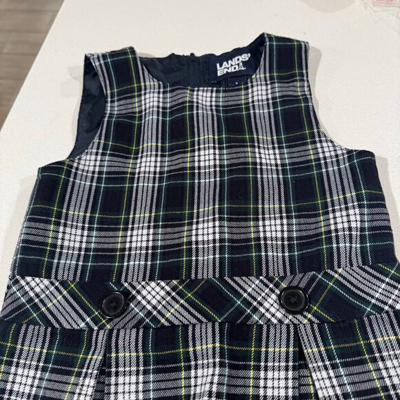 Lands End Toddler Girl 5T Plaid Dress - Picture 2 of 6